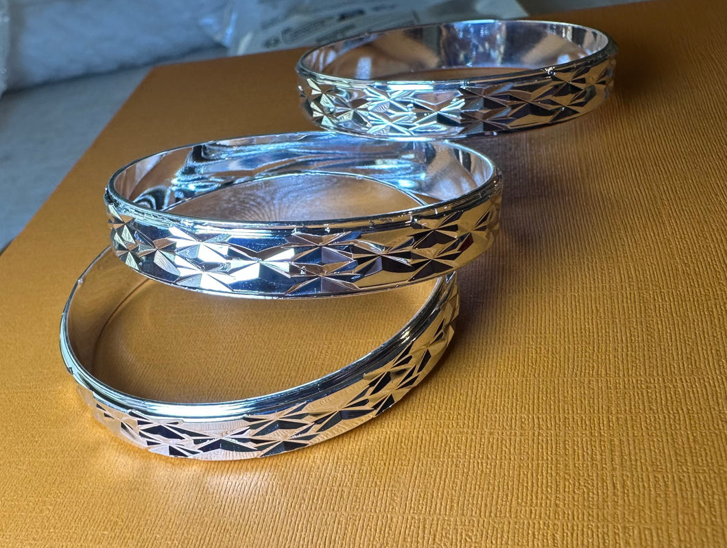 Silver Baby sets 0 months  - 2 years old( 3 bangles ) jewelry