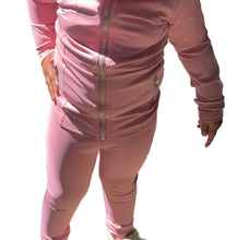 Load image into Gallery viewer, Pink yoga set for kids Ready to ship 3-5 days shipping pocket zippers
