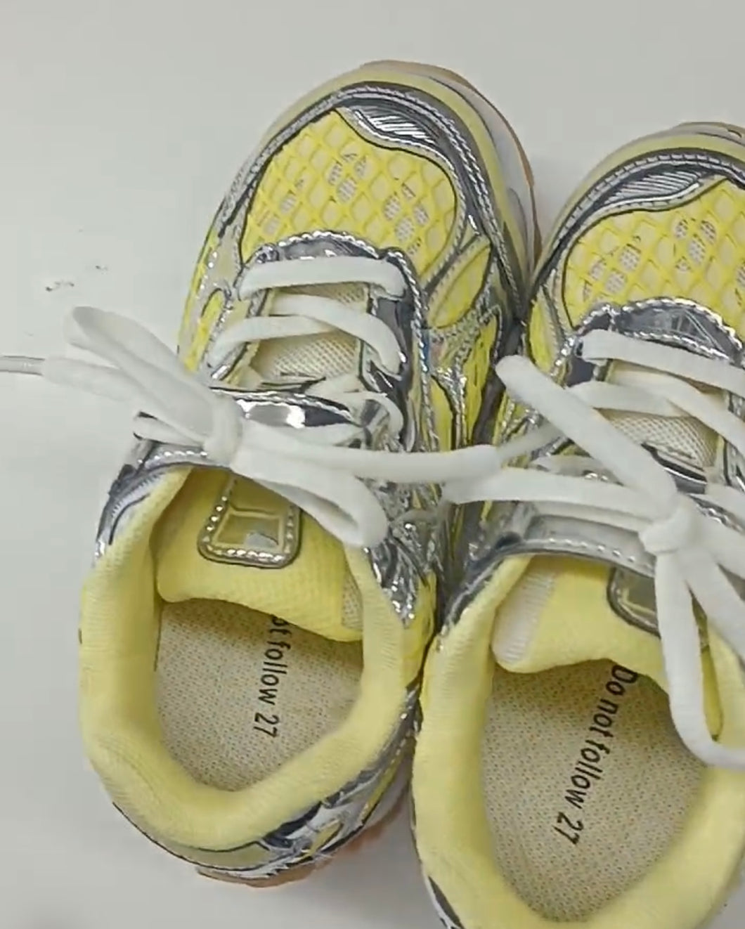 Children shoes yellow