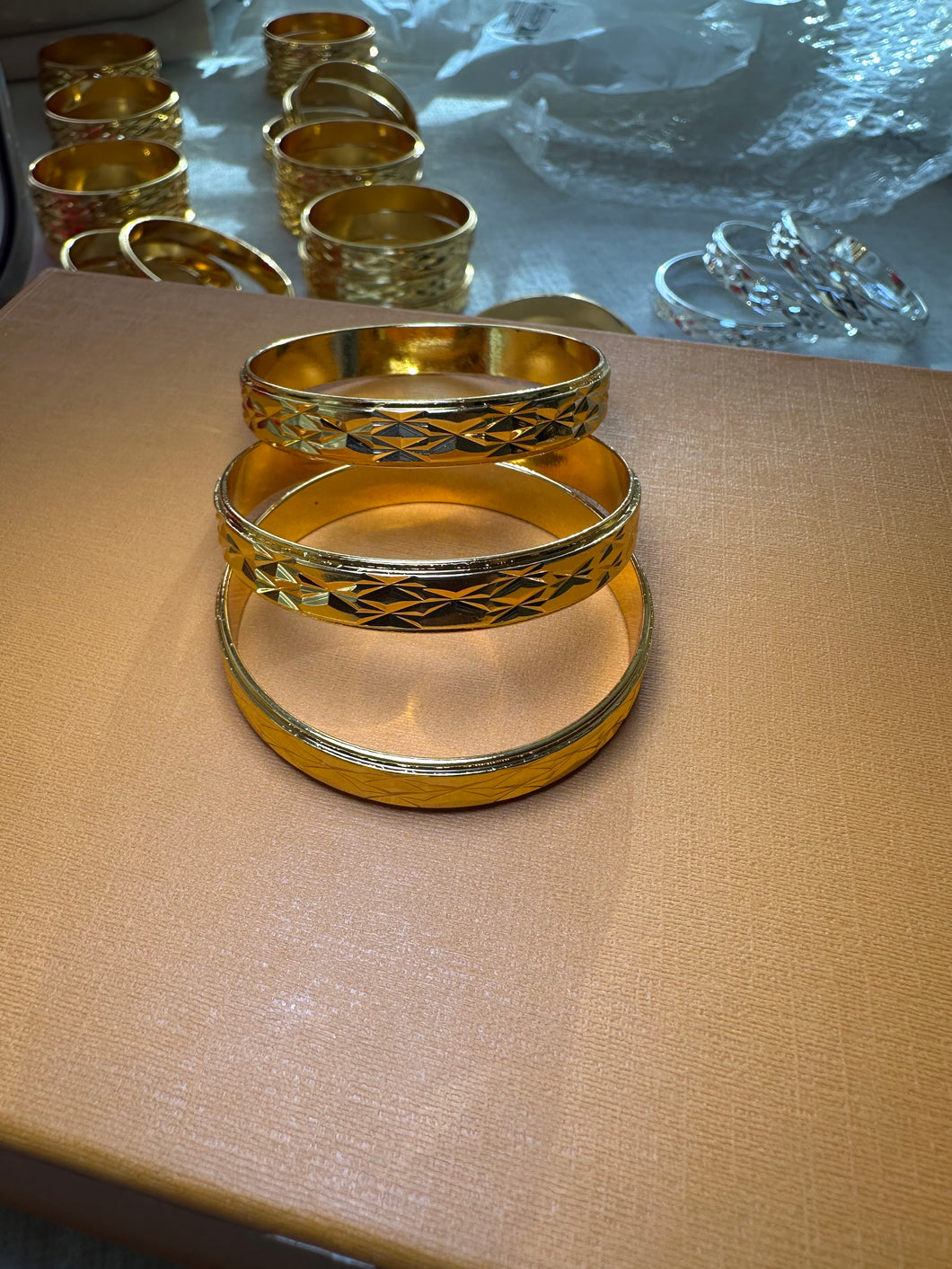 24k gold Baby sets 0 months  - 2 years old( 3 bangles )